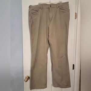Men's Duluth Trading Flex Firehose Desert Khaki Relaxed Fit Pants 40 X 34